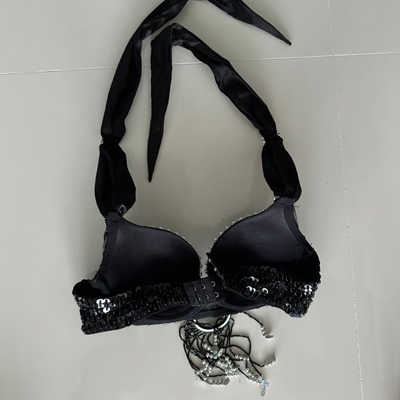 Festival Rave Carnival Bra and Belt Set w Beads, Sequins and Fringe - Size S/M - Picture 9 of 9